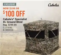 Cabela's Cabela's Specialist XL Ground Blind offer