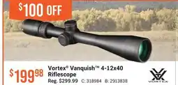 Cabela's Vortex Vanquish 4-12x40 Riflescope offer