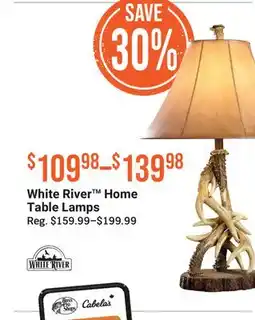 Cabela's White River Home Table Lamps offer