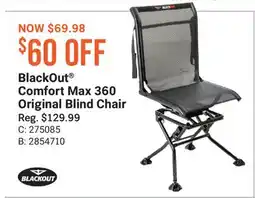 Cabela's BlackOut Comfort Max 360 Original Blind Chair offer