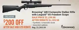 Cabela's Browning AB3 Composite Stalker Rifle with Leupold VX-Freedom Scope offer