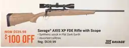 Cabela's Savage AXIS XP FDE Rifle with Scope offer