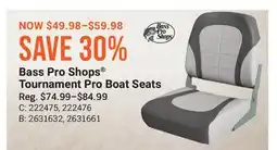 Cabela's Bass Pro Shops Tournament Pro Boat Seats offer