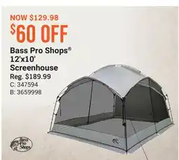 Cabela's Bass Pro Shops 12' x10' Screenhouse offer
