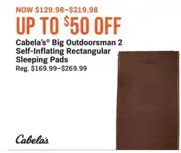 Cabela's Cabela's Big Outdoorsman 2 Self-Inflating Rectangular Sleeping Pads offer