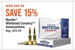 Cabela's Nosler Whitetail Country Ammunition offer