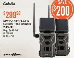 Cabela's SPYPOINT FLEX-S Cellular Trail Camera 2-Pack offer