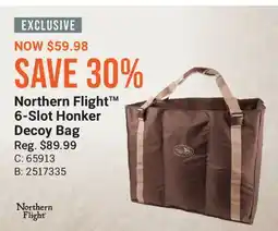 Cabela's Northern Flight 6-Slot Honker Decoy Bag offer