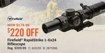 Cabela's Firefield RapidStrike 1-6x24 Riflescope offer