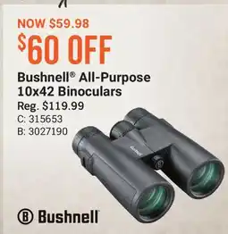 Cabela's Bushnell All-Purpose 10x42 Binoculars offer