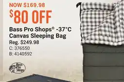 Cabela's Bass Pro Shops -37°C Canvas Sleeping Bag offer