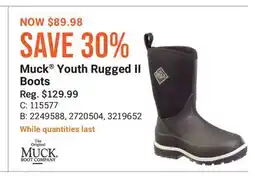 Cabela's Muck Youth Rugged II Boots offer