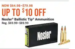 Cabela's Nosler Ballistic Tip Ammunition offer