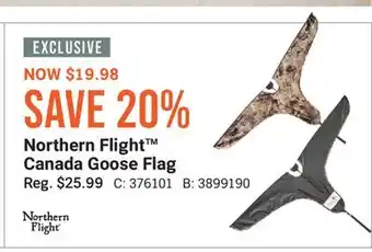 Cabela's Northern Flight Canada Goose Flag offer