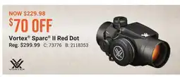 Cabela's Vortex Sparc II Red Dot offer