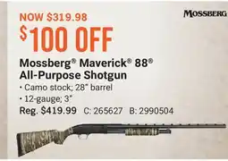 Cabela's Mossberg Maverick 88 All-Purpose Shotgun offer