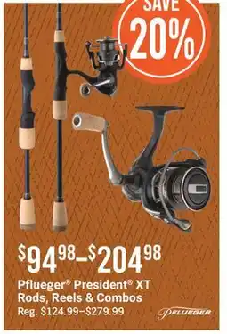Cabela's Pflueger President XT Rods, Reels & Combos offer