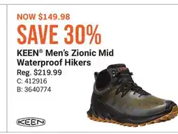 Cabela's KEEN Men's Zionic Mid Waterproof Hikers offer