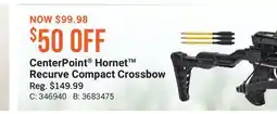 Cabela's CenterPoint Hornet Recurve Compact Crossbow offer