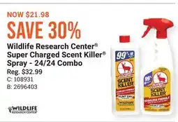Cabela's Wildlife Research Center Super Charged Scent Killer Spray - 24/24 Combo offer