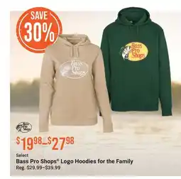 Cabela's Select Bass Pro Shops Logo Hoodies for the Family offer