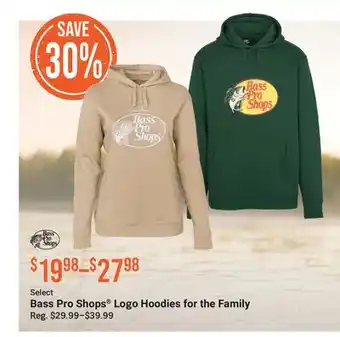 Cabela's Select Bass Pro Shops Logo Hoodies for the Family offer