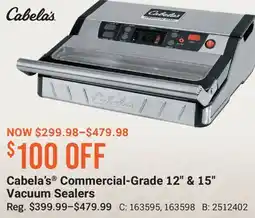 Cabela's Cabela's Commercial-Grade 12 & 15 Vacuum Sealers offer