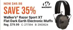 Cabela's Walker's Razor Sport XT Flat Dark Earth Electronic Muffs offer