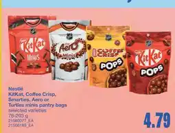 Wholesale Club KITKAT, COFFEE CRISP, SMARTIES, AERO OR TURTLES MINIS PANTRY BAGS, 76-203 G offer