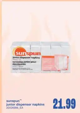 Wholesale Club JUNIOR DISPENSER NAPKINS offer