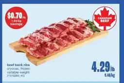 Wholesale Club BEEF BACK RIBS offer