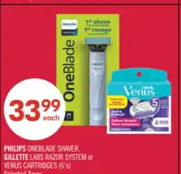 Shoppers Drug Mart PHILIPS ONEBLADE SHAVER, GILLETTE LABS RAZOR SYSTEM or VENUS CARTRIDGES offer