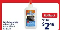Walmart Washable white school glue offer