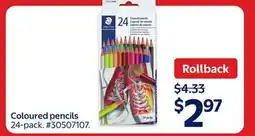 Walmart Coloured pencils offer