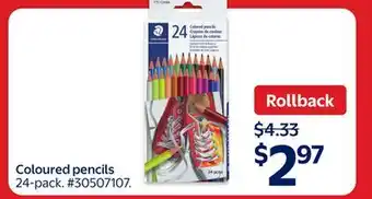 Walmart Coloured pencils offer