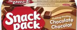 Walmart Snack Pack Chocolate Pudding 4-pack offer