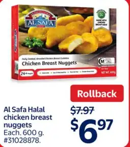 Walmart Al Safa Halal chicken breast nuggets offer
