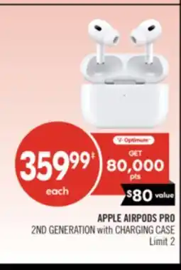 Shoppers Drug Mart APPLE AIRPODS PRO 2ND GENERATION with CHARGING CASE offer