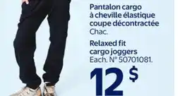 Walmart George. Relaxed fit cargo joggers offer