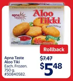 Walmart Apna Taste Aloo Tiki offer