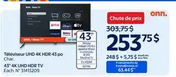 Walmart 43 4K UHD HDR TV offer