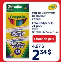 Walmart Crayola Coloured Pencils 24-pack offer
