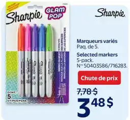 Walmart Sharpie Selected markers offer