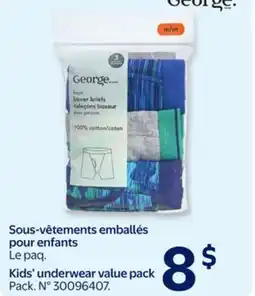 Walmart Kids' underwear value pack offer