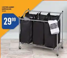 Canac 3-Section Laundry Hamper Black offer