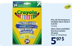 Walmart Ultra-Clean washable fine line markers 24-pack offer
