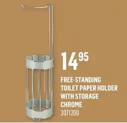 Canac Free-Standing Toilet Paper Holder with Storage Chrome offer