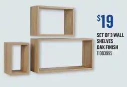 Canac Set of 3 Wall Shelves Oak Finish offer