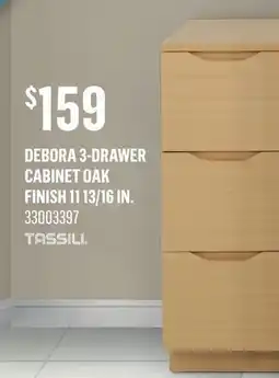 Canac Debora 3-Drawer Cabinet Oak Finish 11 13/16 in offer