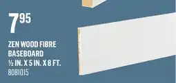 Canac Zen Wood Fibre Baseboard 1/2 in. x 5 in. x 8 ft offer
